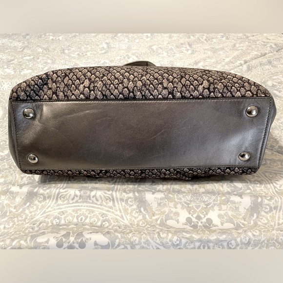 Coach Alexis Snake Print Carryall Tote - Picture 8 of 12